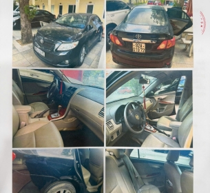Thanh lý 01 (Một) Xe ô tô con đã qua sử dụng, nhãn hiệu TOYOTA, số loại COROLLA ZRE143L-GEPVKH mang biển đăng ký số: 92A-019.72; Số chỗ ngồi: 05; Màu sơn: đen; Số máy: 3ZRA524204;Số khung: RL4BL42E4A2001403; Năm/Nước sản xuất: 2010/Việt Nam.  