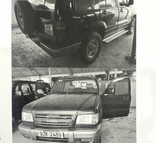 Thanh lý xe ô tô con nhãn hiệu Isuzu Trooper; biển số 92K-2469; Loại xe ô tô con chở tiền đã qua sử dụng